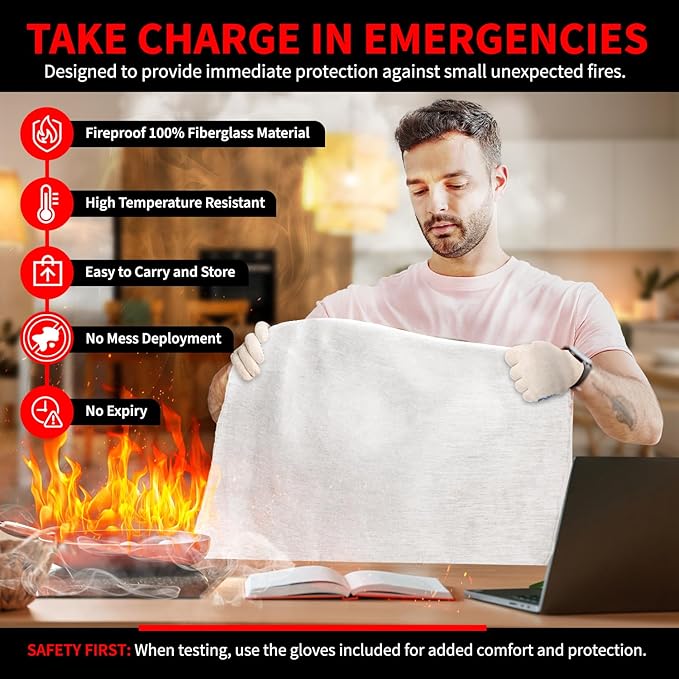 Protect Life Saving Emergency Fire Blankets 1 Pack - Image 8
