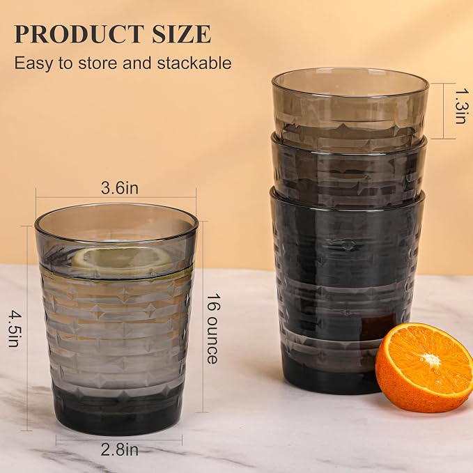BPA-Free Plastic Tumblers 6 Pack | Reusable Dishwasher Safe | Stackable - Image 3