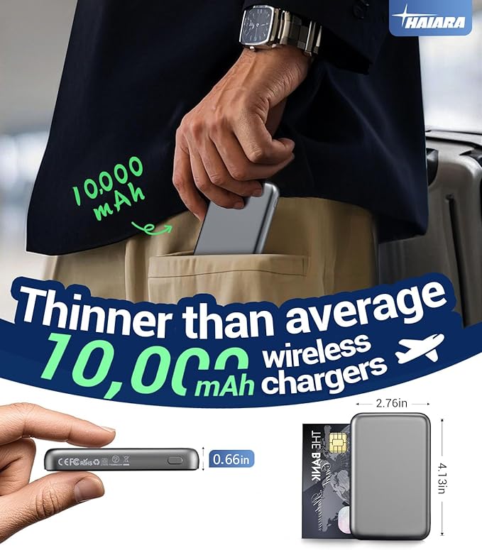 Portable Charger for Magsafe Power Bank - 10000mAh Magnetic Phone Charger - Image 2