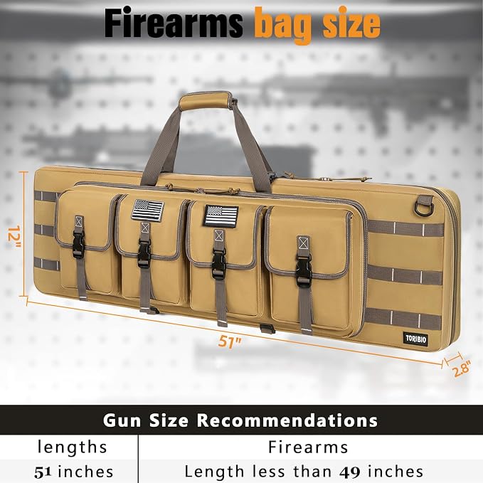 TORIBIO Double Rifle Case Soft Bag 32" 34" 36" 42" 46" 48'' 51“ 55” Gun Case - Image 2