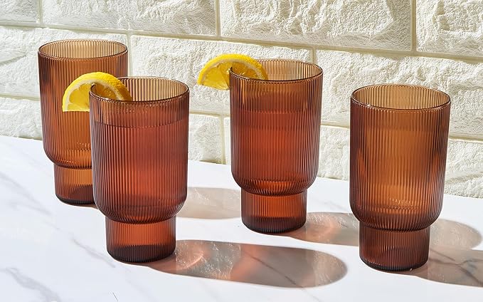 Shatterproof Acrylic Tall Drinking Glasses Set, European Style, Dishwasher Safe - Image 2