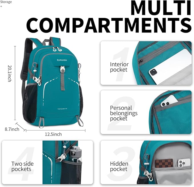 35L Lightweight Packable Backpack – Durable Foldable Daypack - Image 2
