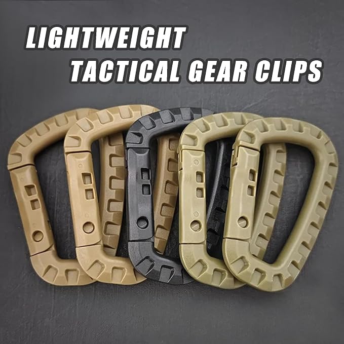 Tactical Gear Carabiner Keychain Clip Plastic D-Rings Large Key Chain Heavy - Image 6