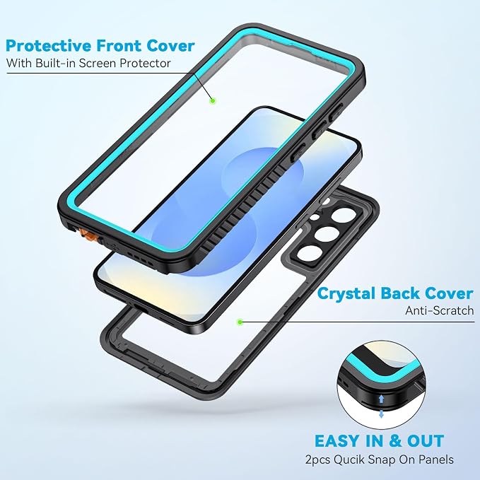 Lanhiem for Samsung Galaxy S25 Case, IP68 Waterproof Dustproof, Built-in Screen - Image 4