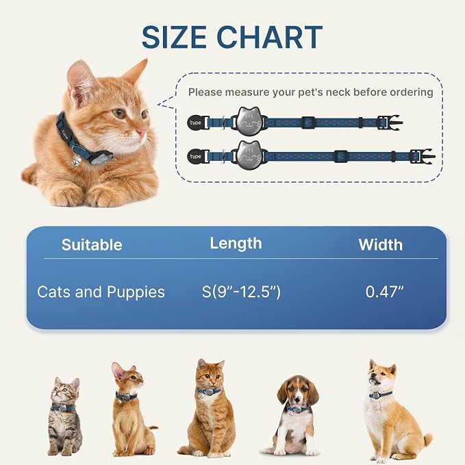 Waterproof Airtag 2nd & 1st Cat Collar, Breakaway Cat Airtag Collar - Image 6