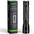 RECHOO S2000 LED Flashlight High Lumens, Super Bright, Mid-Size Tactical by RECHOO
