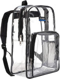 K-Cliffs Large Transparent Backpack Clear Heavy Duty School Bag Durable Student by K-Cliffs
