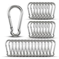 Small Carabiner Clip Hooks, Galvanized Iron Spring Snap Hook Fits Camping Hiking by KINLINK