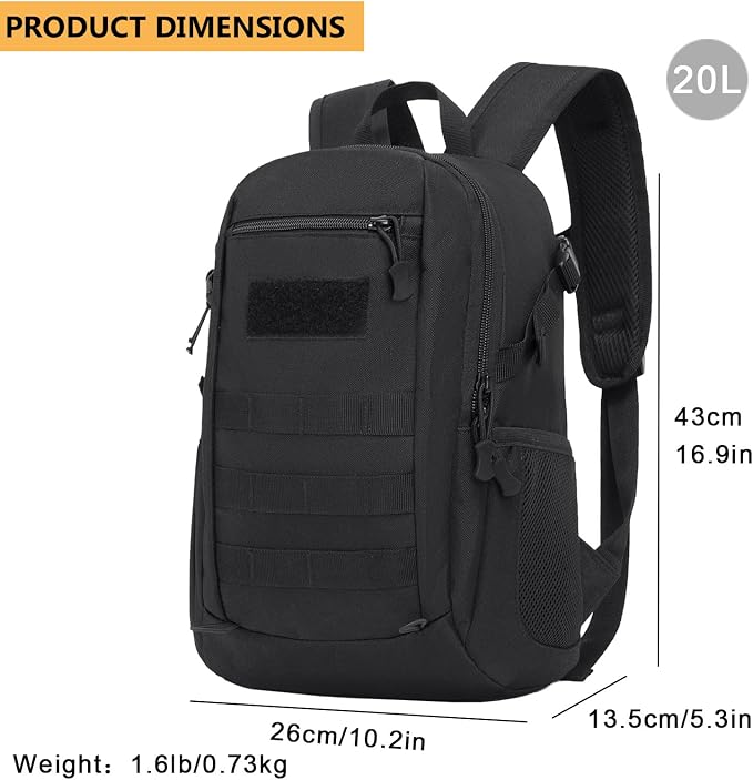 ArcEnCiel 10L/20L Mini X-Small Tactical Backpack MOLLE Daypack Gear Pack - Image 2