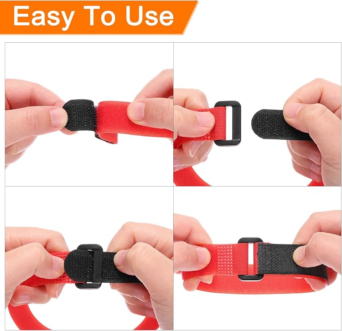 MECCANIXITY 5Pcs Reusable Battery Tie Down Straps, 0.8x12" Green Nylon - Image 4