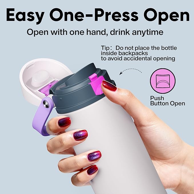 Insulated Water Bottle with Straw - Image 5
