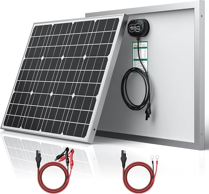 SUNER POWER 24V 50W Solar Battery Charger Maintainer, Built-in Ultra Smart MPPT by SUNERPOWER