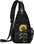 FyLybois Sunflower Sling Bag for Women Lightweight Crossbody Backpack Casual by FyLybois