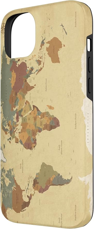 Globe Map Smartphone Cell Cover Gift World Map Pattern Phone Case - Image 2