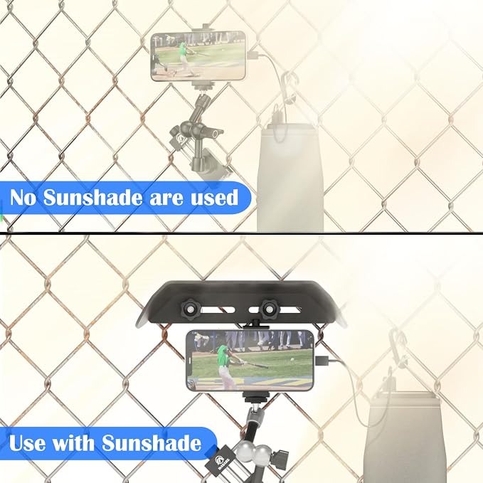 Cell Phone Fence Mount with Shade - Image 4