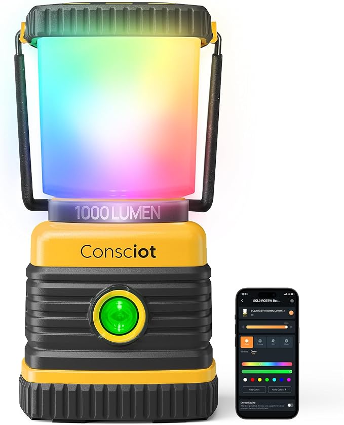 Consciot Smart RGBTW Battery Powered LED Lantern by Consciot