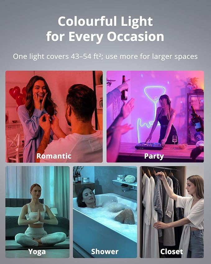 Combuh 2 Pack Rechargeable RGB Ambient Shower Light Waterproof Inside, LED 13 - Image 8