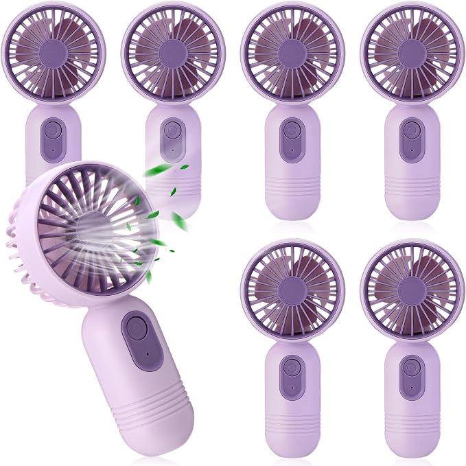 Rossesay 6 Pcs Mini Portable Fan Bulk Cute Handheld Lightweight Small Little by Rossesay