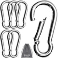 Pixel Panda 3.1&4 Inch Heavy Duty Carabiner Clips Load 1000lbs, 2&4&8Pack Large by PixelPanda