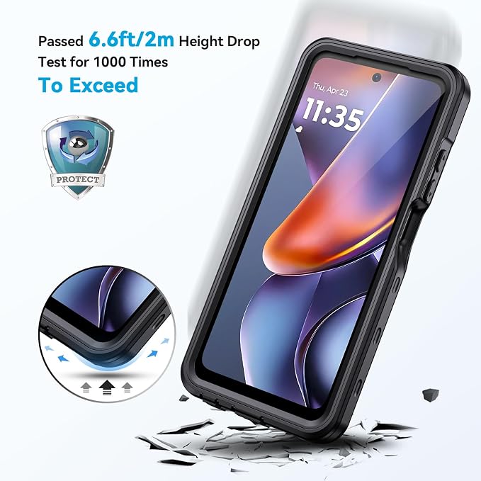 Lanhiem for Moto G 5G 2025 Case, IP68 Waterproof Dustproof Shockproof Case - Image 5