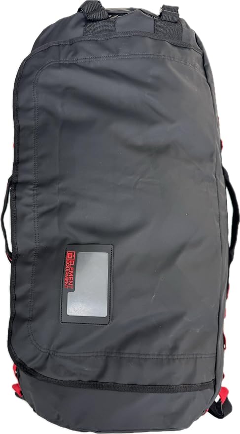 Element Equipment Trailhead Duffel Bag Shoulder Straps Waterproof Black/Red - Image 5