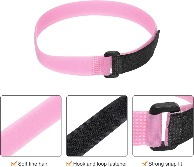 MECCANIXITY 5Pcs Reusable Battery Tie Down Straps, 0.8x20" Pink Nylon - Image 3