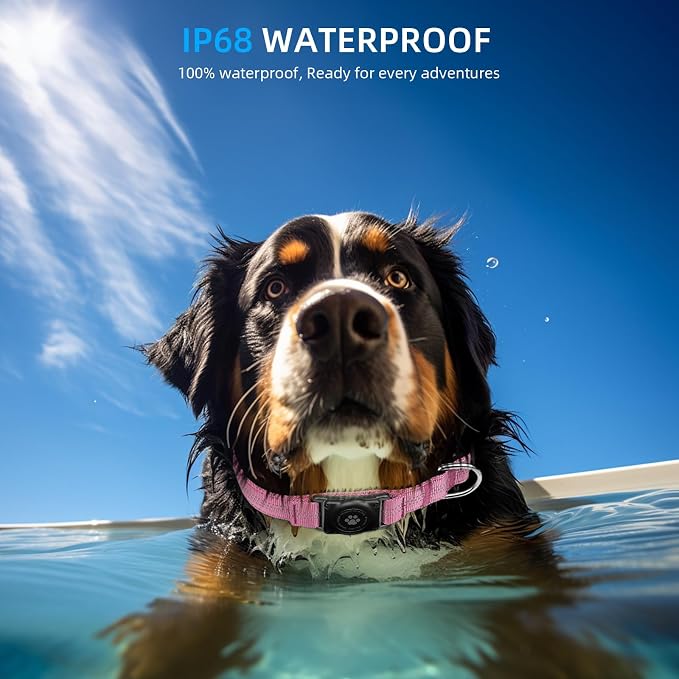 Upgraded AirTag Dog Collar, IP68 Waterproof Air Tag Dog Collar Holder, - Image 2