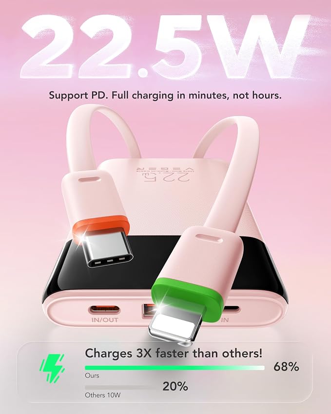 VEGER Portable Charger, Ultra Slim 22.5W Fast Charging - Image 3