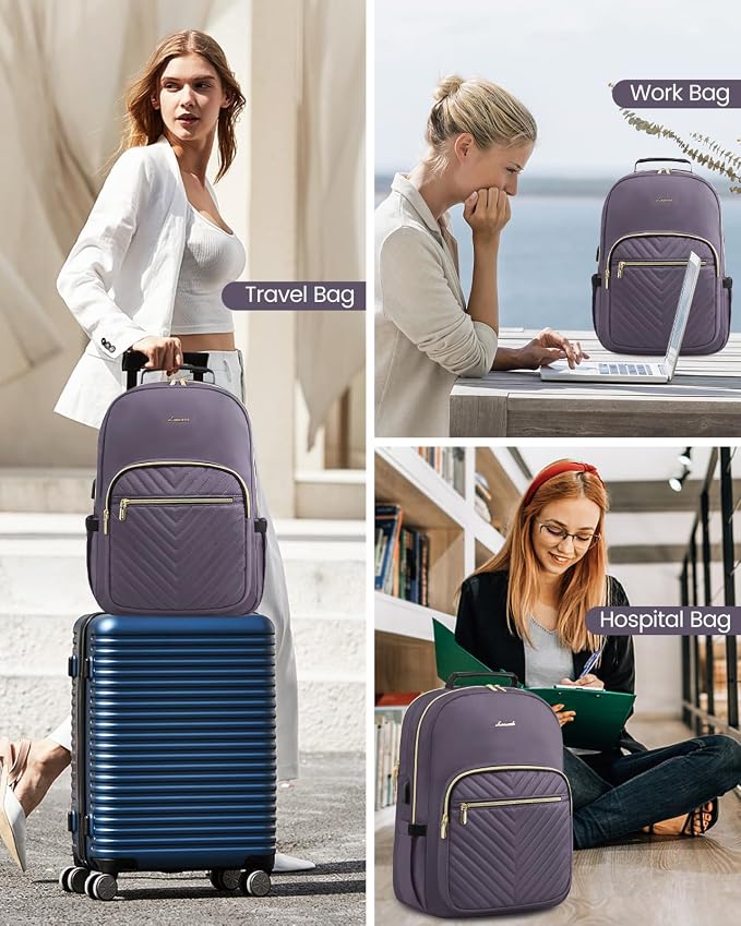 LOVEVOOK Laptop Backpack for Women, Large Capacity Travel Computer Work Bag - Image 6