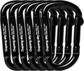 Carabiner Clip - Heavy Duty Carabiners 800lbs-13KN Carabeaner D Ring Shape by Oupengsky