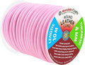 Mandala Crafts Round Genuine Pink Leather Cord by MandalaCrafts