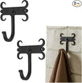 Mystic Colonial Rustic Cast Iron Wall Hooks, Heavy Duty Retro Utility Hooks by SaKeGa
