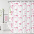 Pink Bow Shower Curtain by Caheansi