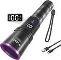 TrixHub 365nm Black Light Flashlight, UV Flashlight Rechargeable by TrixHub
