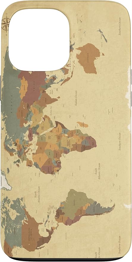 Globe Map Smartphone Cell Cover Gift World Map Pattern Phone Case by Unknown
