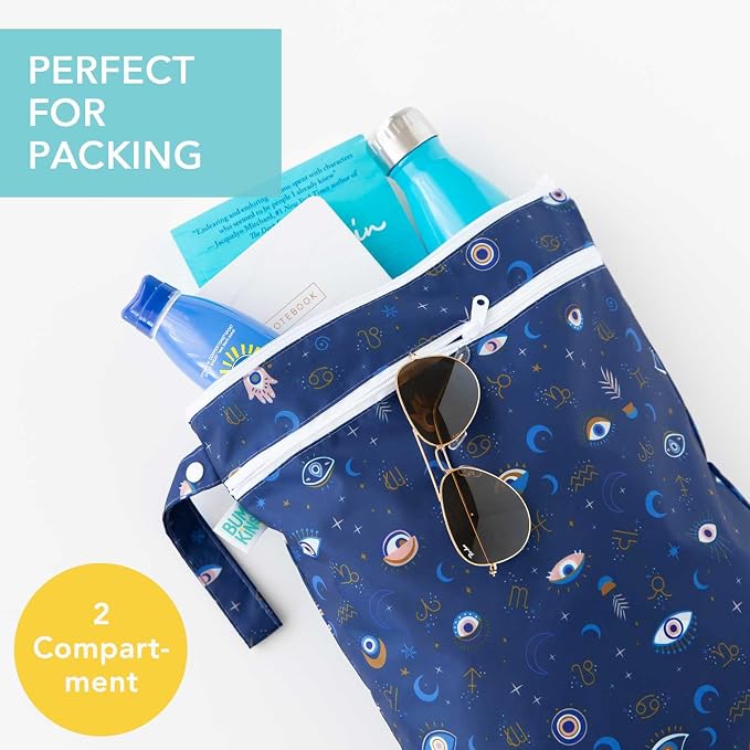Bumkins Waterproof Wet Dry Bag for Baby, Swim Suit, Cloth Diapers, Pump Parts - Image 2