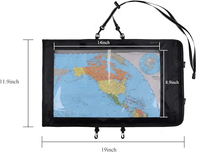 KOSIBATE Map Case, Waterproof Military Hiking Map Pouch Holder - Image 6