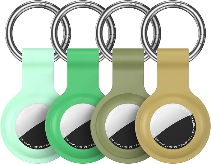 Compatible with AirTag Holder Case Keychain 4 Pack, by HATALKIN