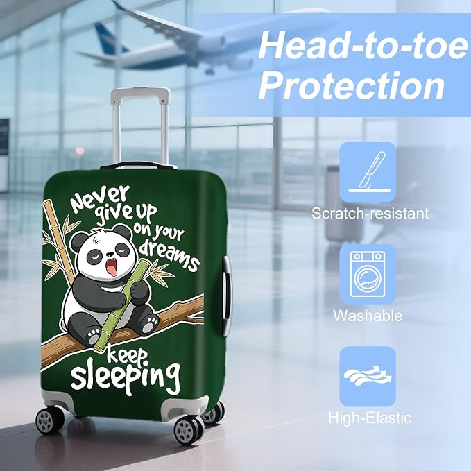 ANNA QUEEN Cute Sleeping Panda Luggage Cover-Stretchable, Water Resistant & - Image 3