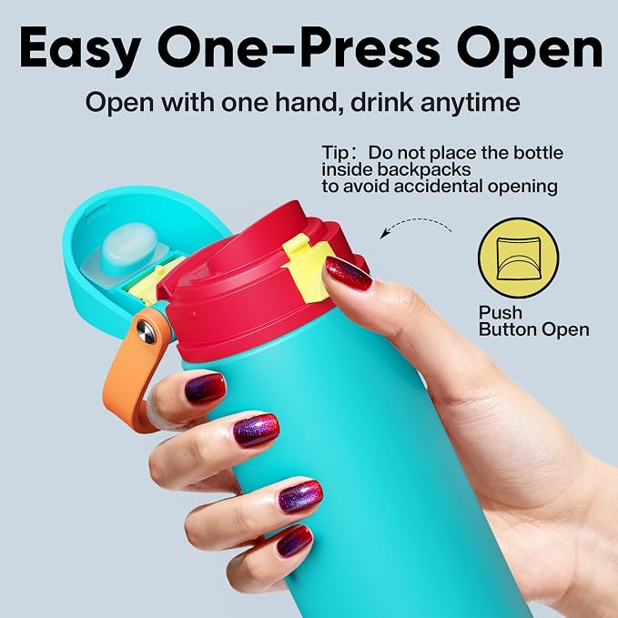 Insulated Water Bottle with Straw - Image 5