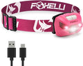 Foxelli USB-C Rechargeable LED Headlamp – Super Bright, Lightweight Head Lamp by FOXELLI