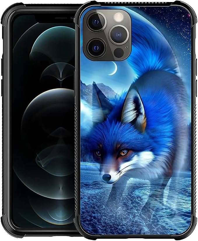 for iPhone 11 Pro Case, Snowy Mountain Fox Lake Pattern Graphic Design Girl Boy by FKBRCL4U