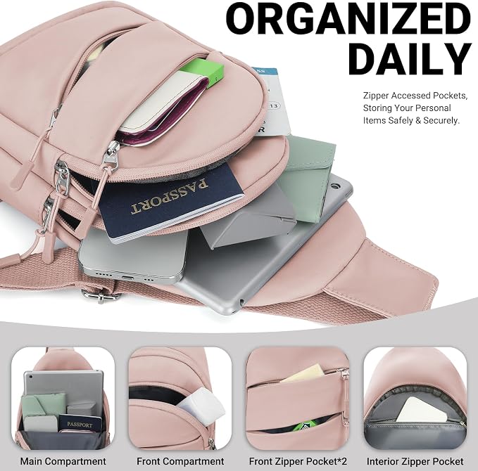 Tuwubi Crossbody Bags for Women, Sling Bag for Men, Small Hiking Backpack Anti - Image 4