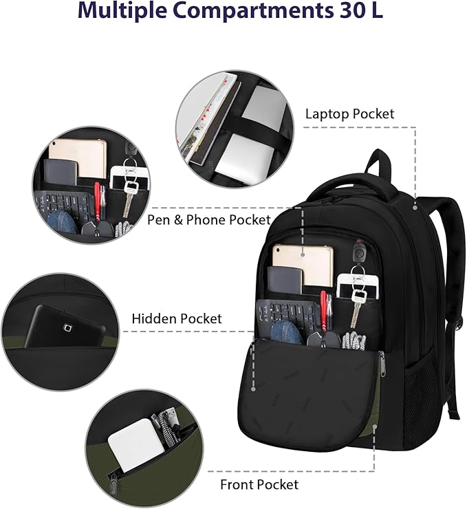 MATEIN 17 Inch Laptop Backpack for Work, Airline Approved Carry On Travel - Image 5