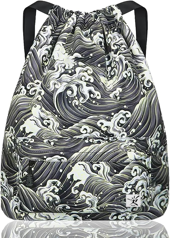 Waterproof Drawstring Bag, Gym Bag Sackpack Sports Beach Backpack by Risefit