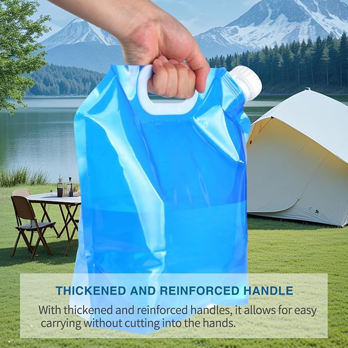 4 Pack 5L BPA Free Collapsible Water Tank Container Portable Lightweight Space - Image 3