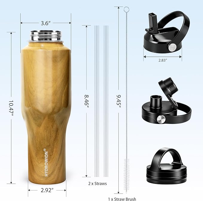 HYDROWION Water Bottle Stainless Steel, Vacuum Insulated Leak Proof Tumbler 32oz - Image 5