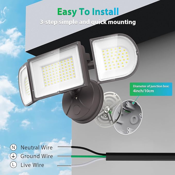 iMaihom 140W Flood Lights Outdoor, 14000LM Ultra Bright LED Flood Light Outdoor - Image 6