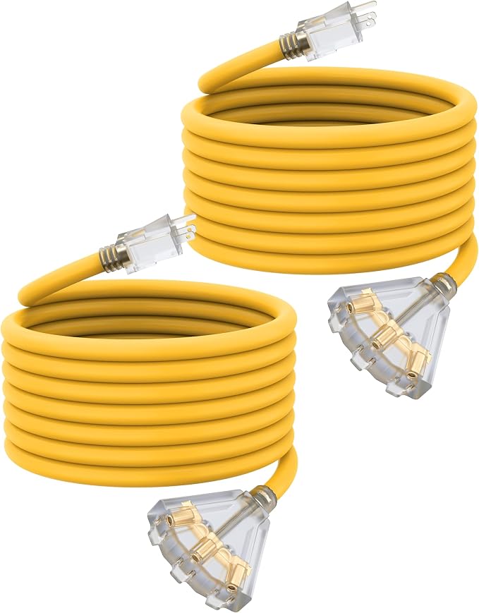 25Ft 12 Gauge Outdoor Extension Cord by PLUGTUL