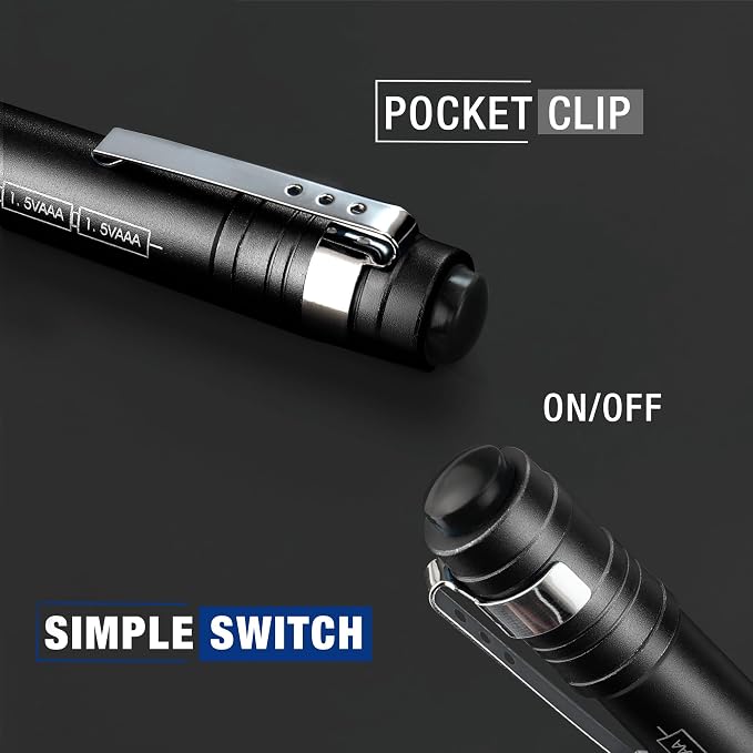 WORKPRO LED Pen Light, Aluminum Pen Flashlights, Pocket Flashlight - Image 5